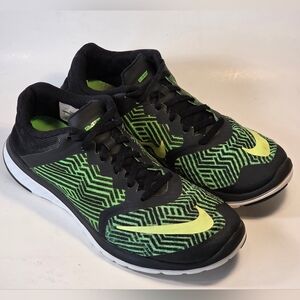 Nike Shoes Men Size 8 Green Black FS Lite Run 3 Training Running 844449-003